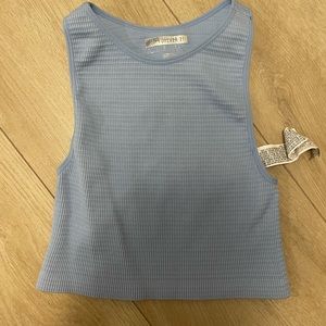 Blue workout top